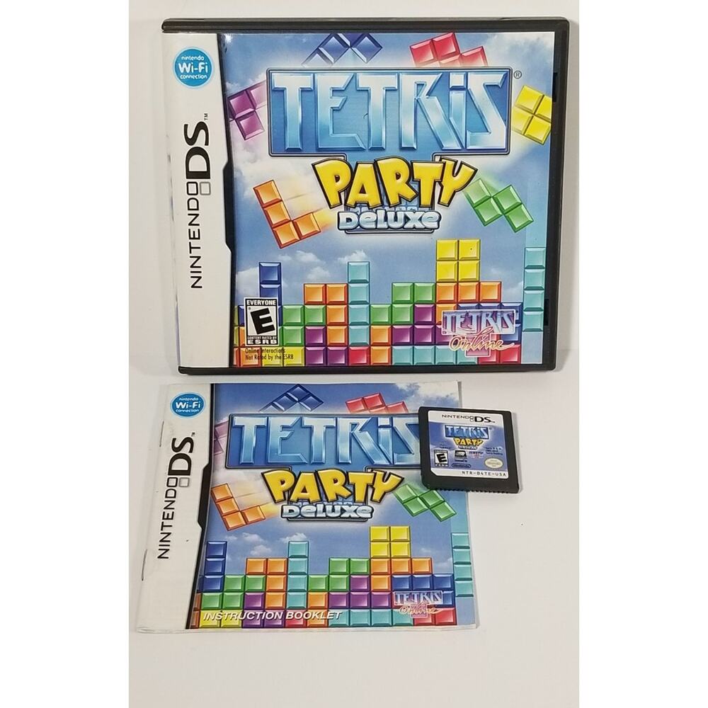 Nintendo ds Tetris Party deluxe game & case manual tested works great complete